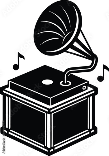 vintage gramophone vinyl ready