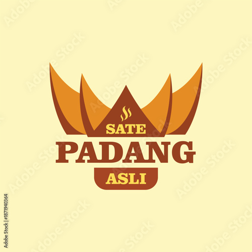 Indonesian Sate Padang Food Stall Logo