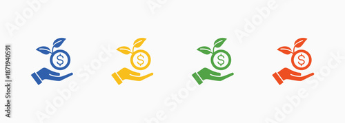 Investment Icon Set Color Multiple Style Collection Element For Design