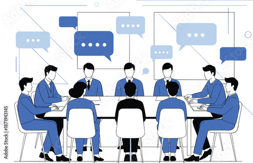 Digital finance and banking process illustration showing payments money transfer and investment management vector design