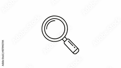 Schilderij op canvas Magnifying glass for searching and investigation.