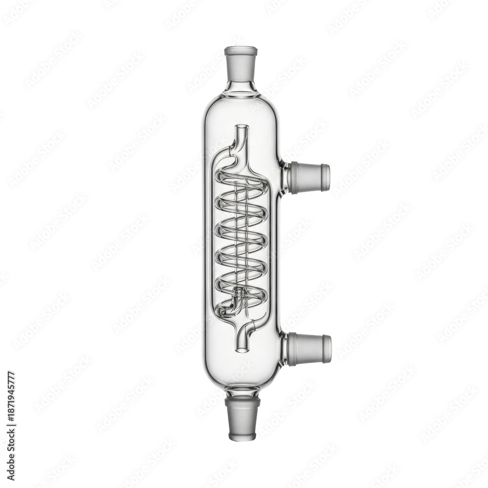 Obraz premium Coil condenser laboratory glassware