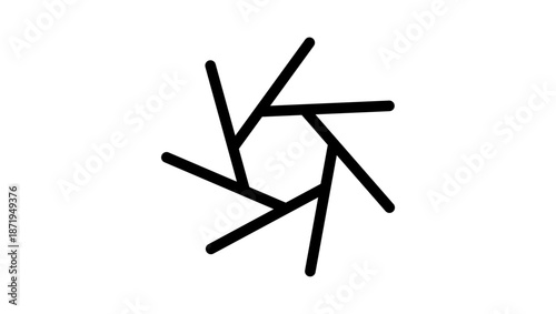 focus symbol, black isolated silhouette