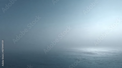 Misty Horizon Over the Ocean