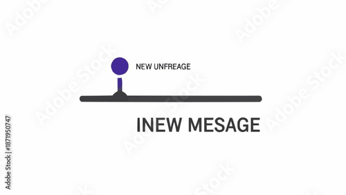 New Message Notification Icon Design.