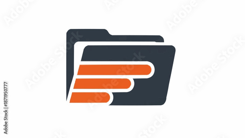 Graphic Design Folder Icon Symbol.