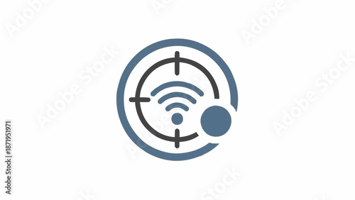 Wifi signal icon with target.