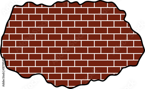 Brick Texture Patch Illustration