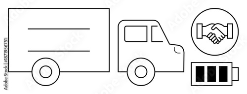 Electric truck logistics. Electric vehicles promote sustainable transportation and efficient logistics. Electric truck logistics foster eco-friendly delivery solutions. Perfect for sustainability