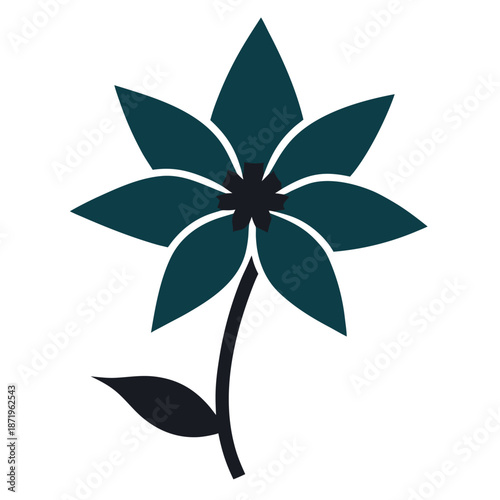 glory of the snow silhouette on white background 