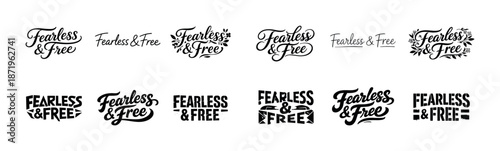 Fearless and free: bold and creative typography variants in black and white