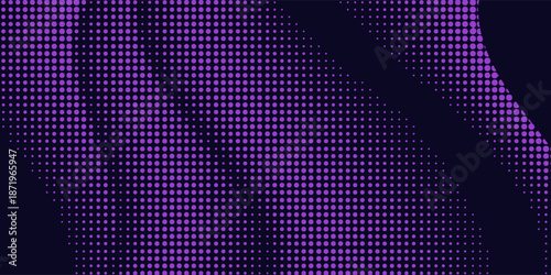 Dot blue purple wave line light gradient dark background. Abstract technology big data digital background.