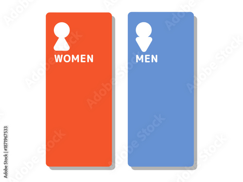 トイレマーク　イラスト（縦長）