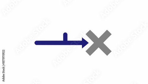 Foto Blue Arrow Pointing Right Symbol.