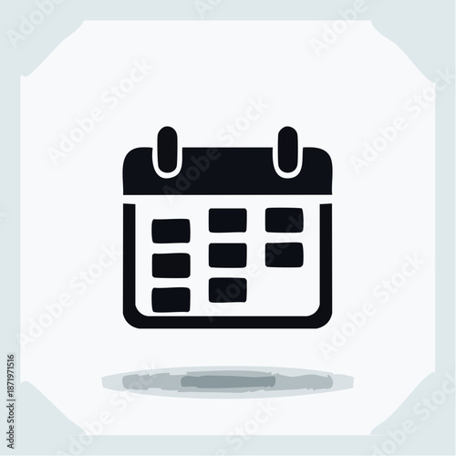 Modern digital calendar icon representing date scheduling, event planning, and time management for web applications and mobile interfaces and effective organization