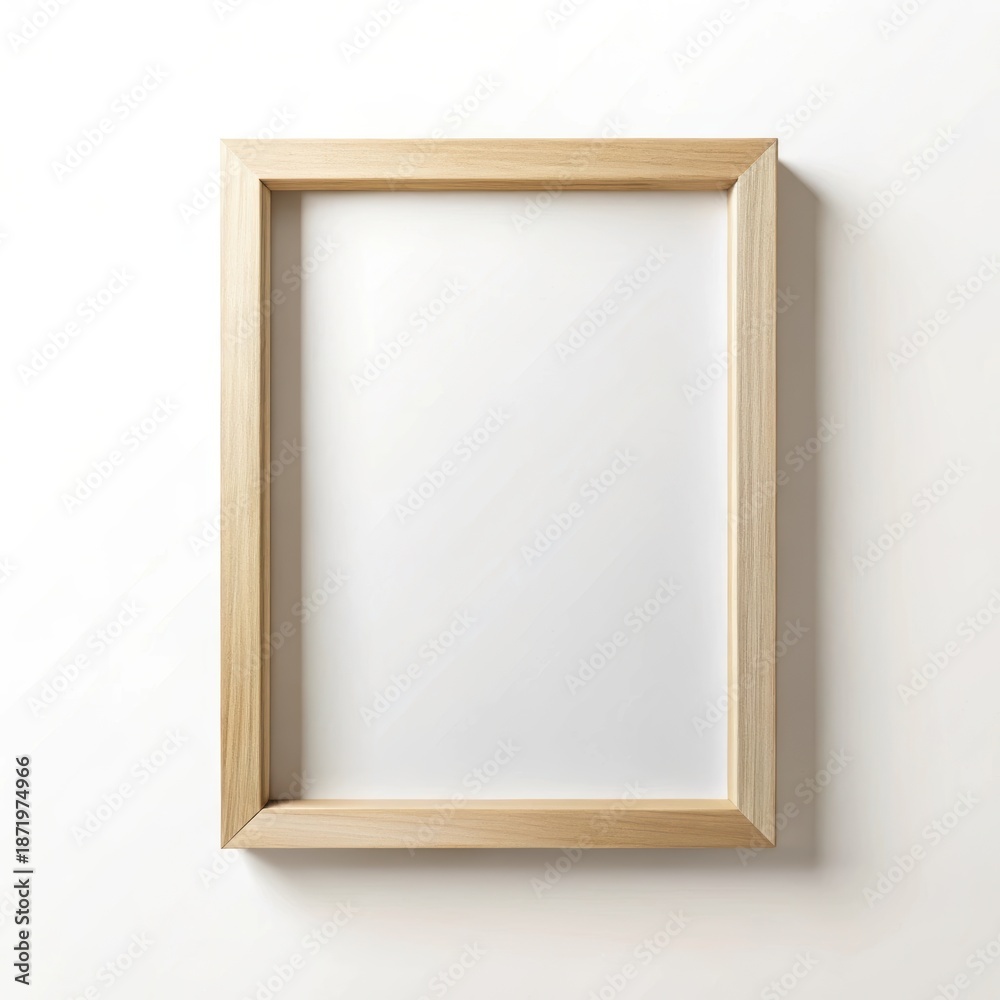 Fototapeta premium Empty wooden picture frame