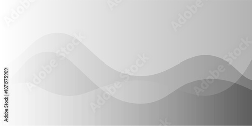 Banner background gray and white wave shape modern bakground.abstract memphis.vector illustration