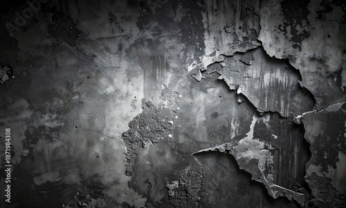 Black scratched wall background with rough grunge texture and distressed surface.