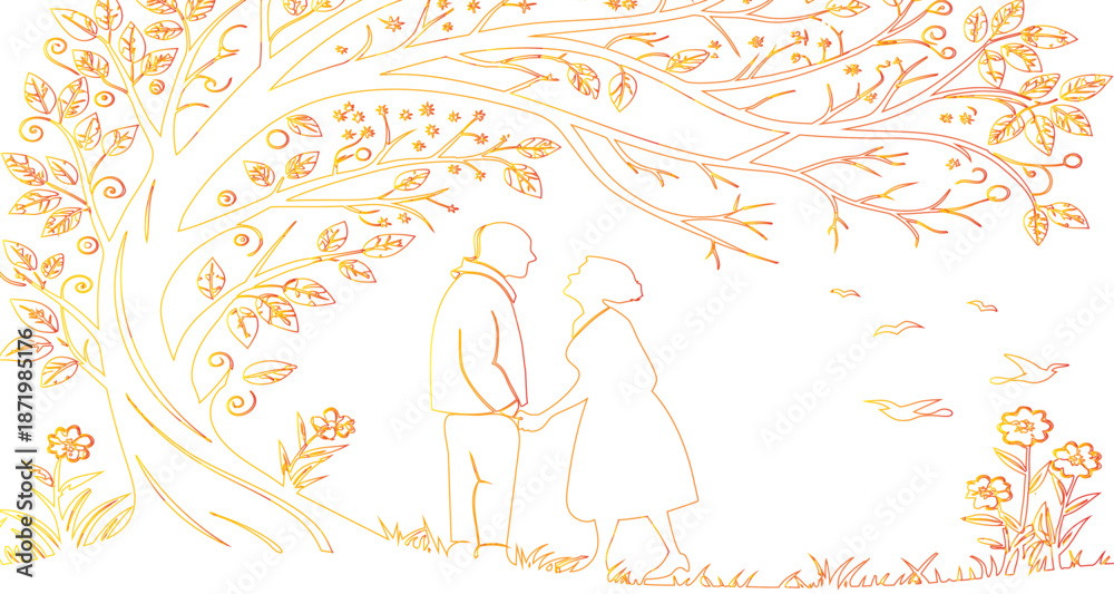 Fototapeta premium abstract floral background with butterflies