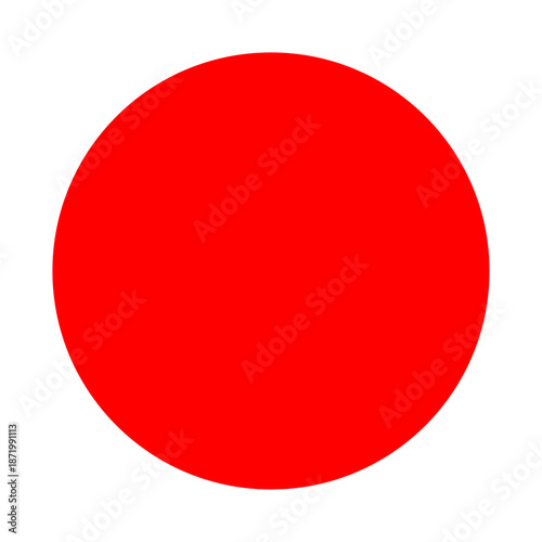 Red circle on transparent background