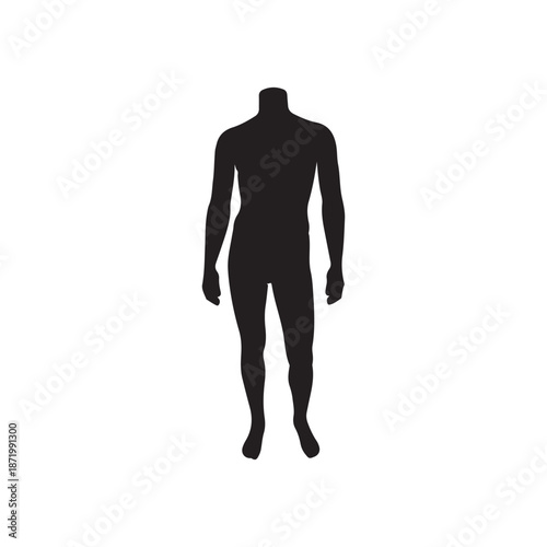 Mannequin silhouette vector illustration on white background