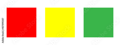 Bright red, yellow, and green squares