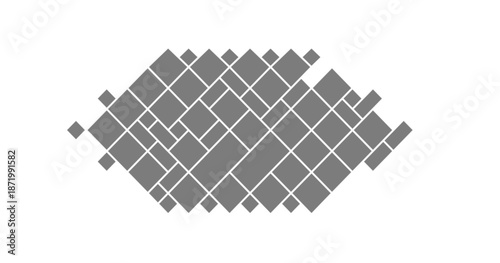 Photo gallery mosaic with montage collage and moodboard template for picture backdrop or brochure empty background. Black pattern rhombus and flyer post with banner presentation.