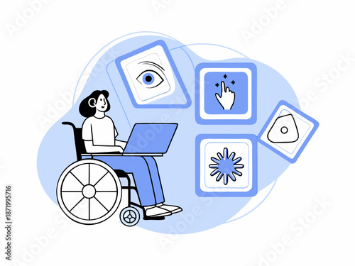 Accessible technology for people with disabilities concept