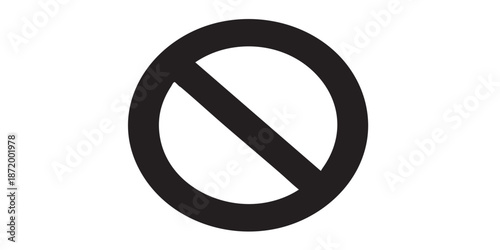 Prohibition vector sign, no unauthorized access symbol, Zutritt verboten concept, red circular warning sign, outline and filled style, clean vector graphic, minimal flat icon, isolated on transparent 