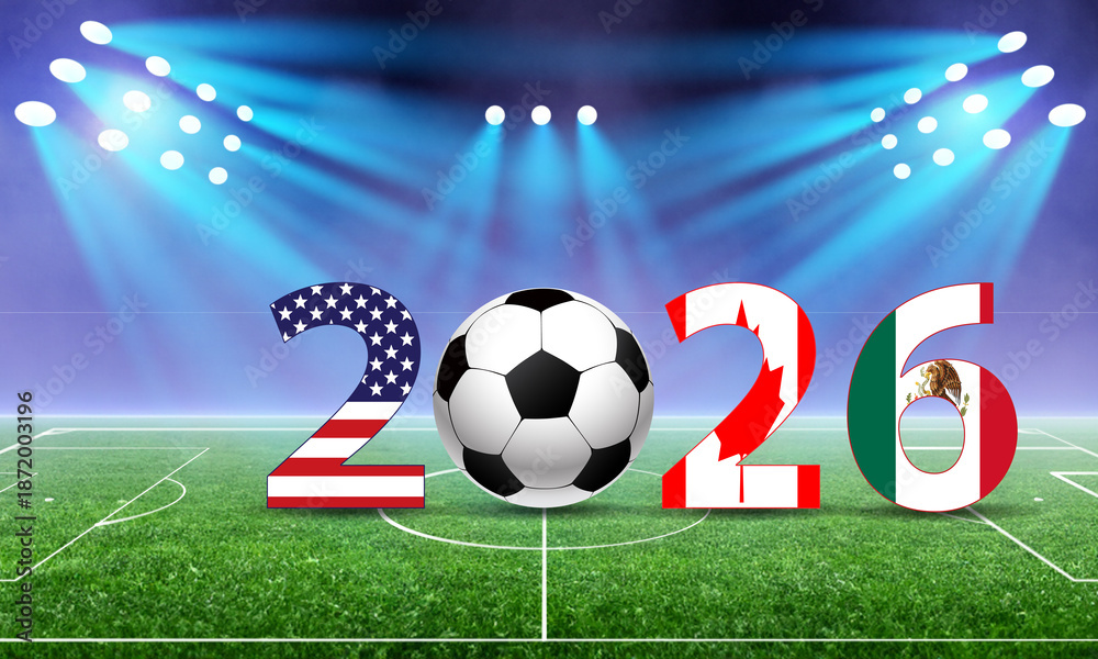 Obraz premium Fussball Soccer Background 2026