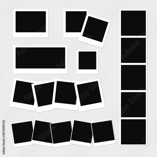 Instant Photo Set Vector Design.