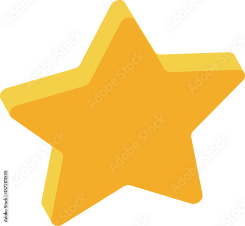 Golden star shining brightly, symbolizing success, achievement, and top performance