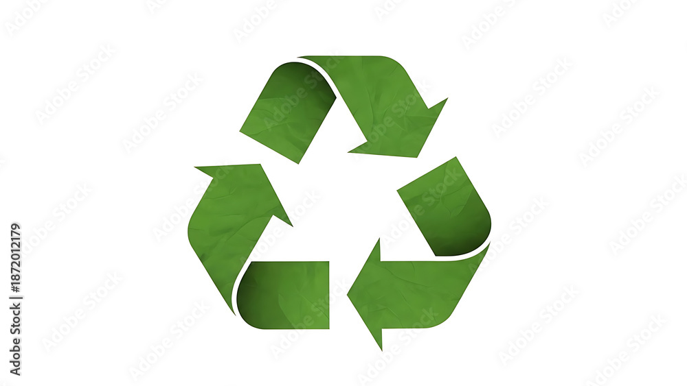 Obraz premium Green recycling symbol