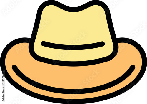 Stylish summer hat providing shade on a sunny day