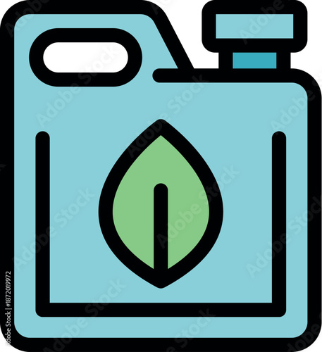 Eco friendly green biofuel jerrycan promoting sustainable energy and environmental conservation