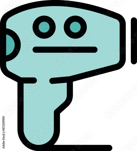 Hair dryer blowing hot air, a styling tool for drying and managing hair