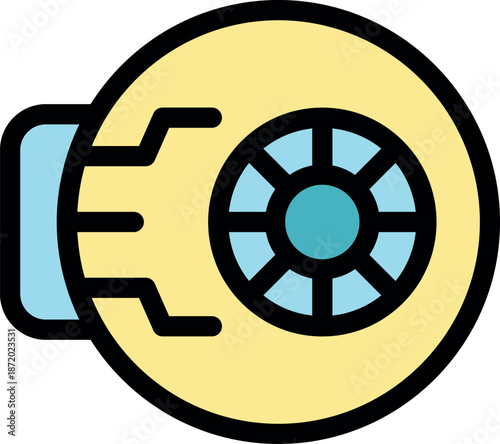 Turbocharger enhancing airflow and boosting engine performance, optimizing power and efficiency