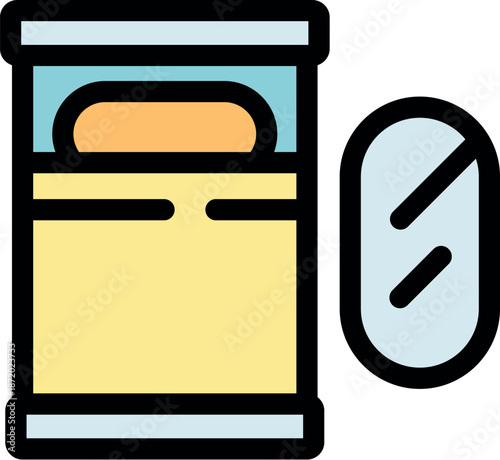 Probiotic capsule enhancing gut health, presented alongside its packaging, emphasizing the importance of digestive wellness