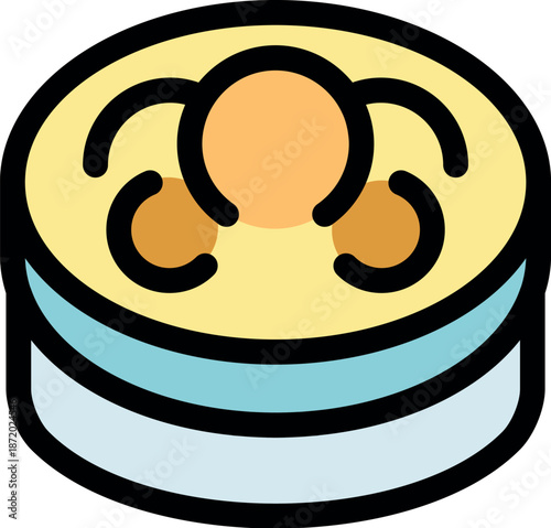 Petri dish containing nutrient agar with visible yellow bacterial colonies growing, used for microbiological research and analysis