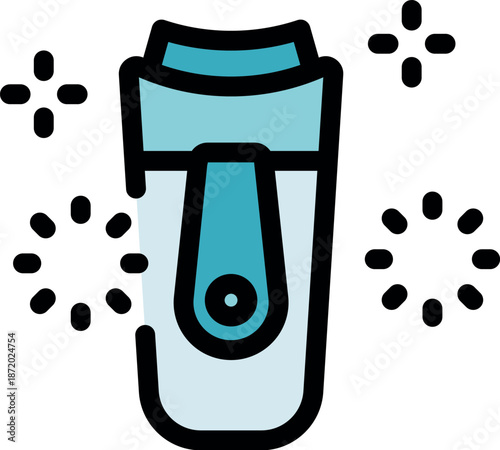 Modern smart water bottle glowing, reminding user to stay hydrated and track daily water intake