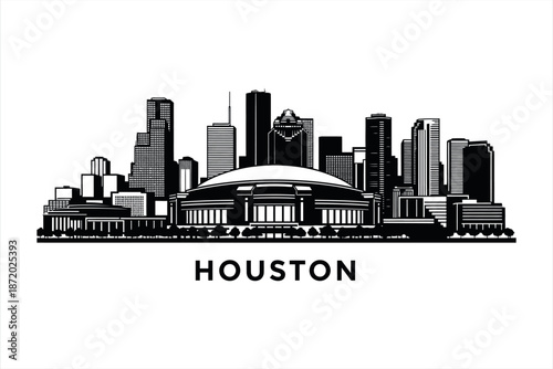 Houston Skyline Illustration