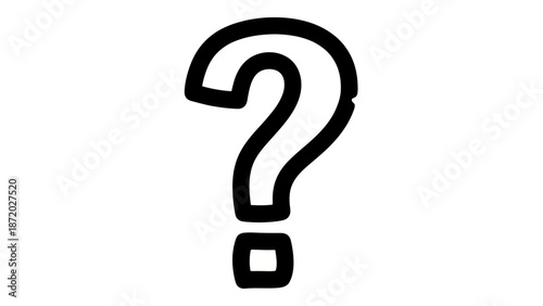 A simple, hand-drawn black outline of a question mark on a plain white background, symbolizing inquiry and uncertainty.