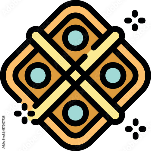 Freshly baked pie with a lattice crust, emitting a warm, inviting glow