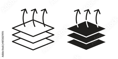 Breathable icons. Vector graphic. Editable vector stroke. EPS 10.