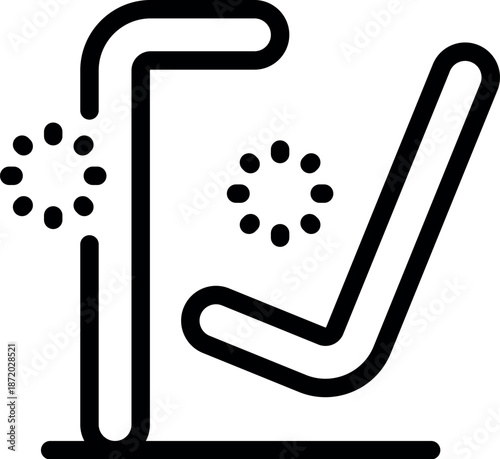 Airplane seat reclining position icon represents adjustable seating for passenger comfort and relaxation during air travel