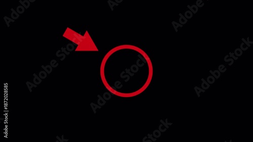 Doodle arrows pointing on black background. 4k video