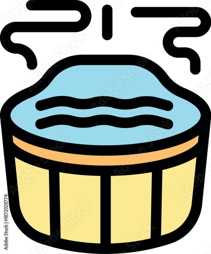 Steaming outdoor hot tub with rippling water, representing relaxation, spa, wellness, and hydrotherapy