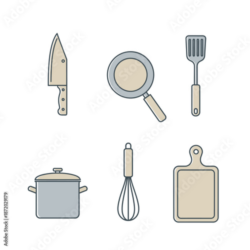 Kitchen Utensils and Cooking Tools Set.