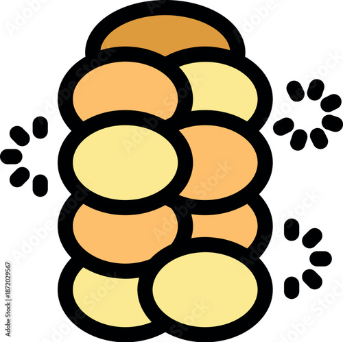 Croquembouche pastry is shining, creating a captivating display of culinary artistry