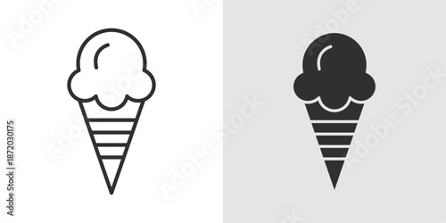 Ice Cream Icon representing dessert, sweetness, and refreshing treats.